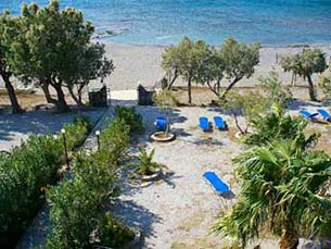Studios Stavris, Frangokastello, Crete directly at the beach