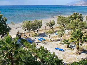 Studios Stavris, Frangokastello, Crete directly at the beach
