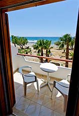 Studios Stavris, Frangokastello, Crete directly at the beach