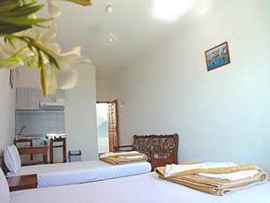 Studios Stavris, Frangokastello, Crete directly at the beach